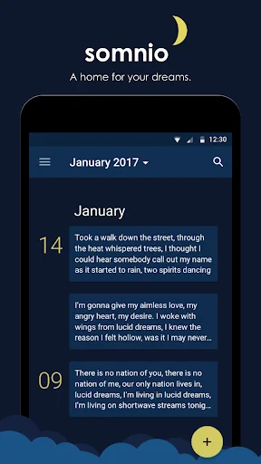 Somnio: dream journal screenshot 1