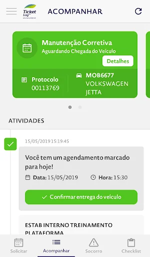 Ticket Log Manutenção