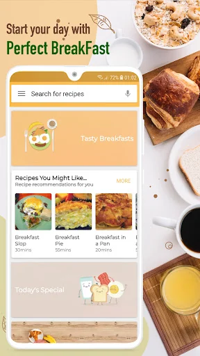 Breakfast Recipes Cookbook App