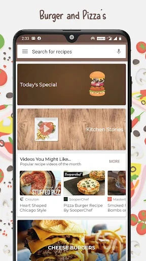 Burger and Pizza Recipes