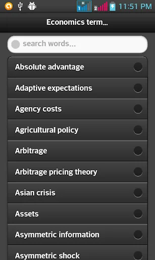 Economics Terms Dictionary screenshot 1