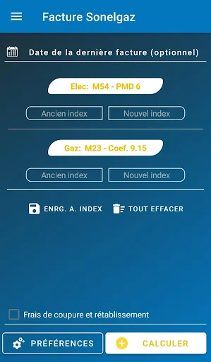 Facture Sonelgaz - calcul rapi screenshot 1