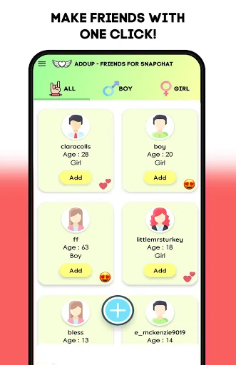 Friends For Snapchat - AddUp screenshot 2