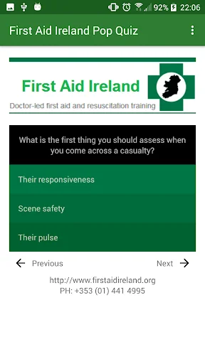 First Aid Ireland Pop Quiz
