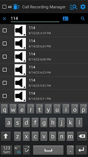 Call recording manager screenshot 2