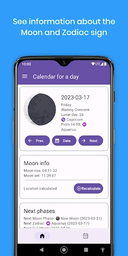 Lunar calendar for plants