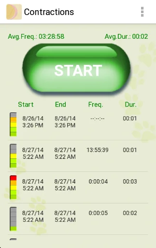 My Contractions Tracker screenshot 2