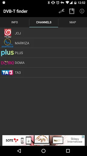 DVB-T finder screenshot 2