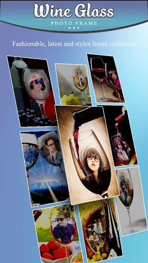 Wine Glass Photo Frame