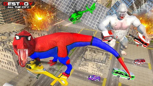 Angry Dinosaur City Rampage screenshot 2