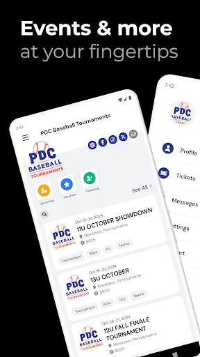 PDC Baseball Tournaments