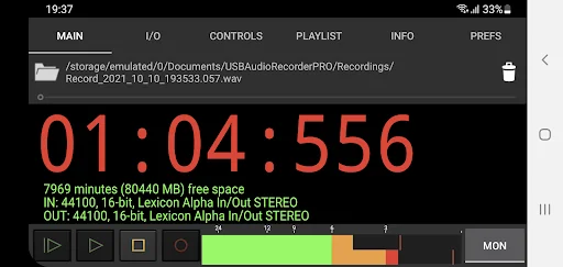 USB Audio Recorder PRO screenshot 1