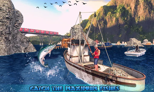 Big Fishing Ship Simulator 3D screenshot 2