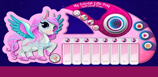 Colorful Pony Piano and Guitar