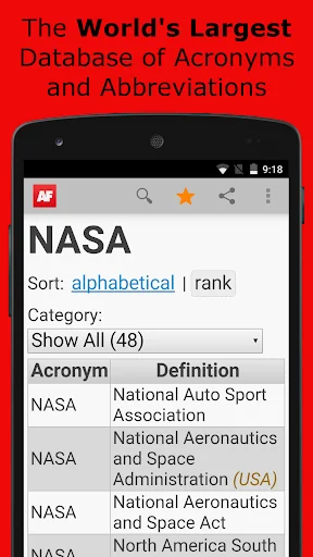 Acronym Finder screenshot 1