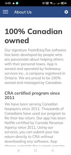 eFile Canadian Tax Return