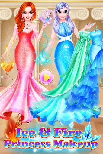 Ice VS Fire Princess Makeup screenshot 1
