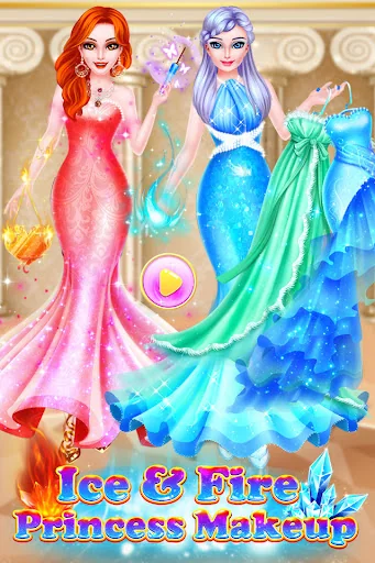 Ice VS Fire Princess Makeup