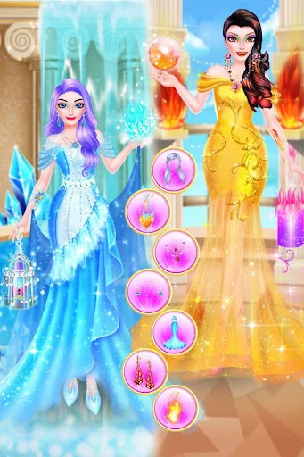 Ice VS Fire Princess Makeup screenshot 4