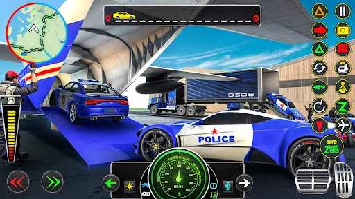Police Muscle Car Cargo Plane
