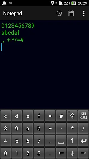 Hexadecimal numeric keypad