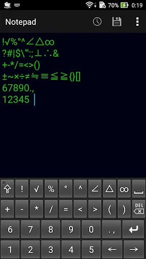 Mathematical keyboard C