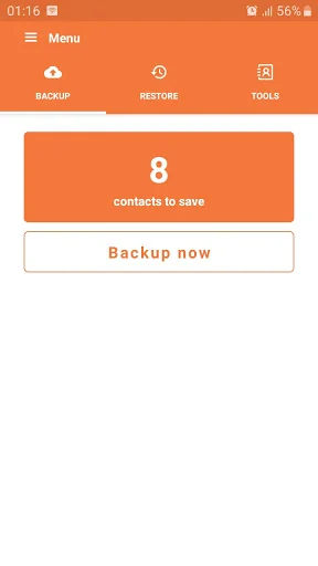 Contacts Backup Restore screenshot 2
