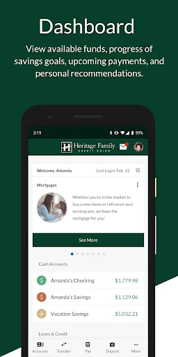 Heritage Family CU eBranch screenshot 2