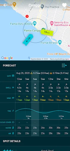 Spotadvisor Surf Forecast screenshot 1