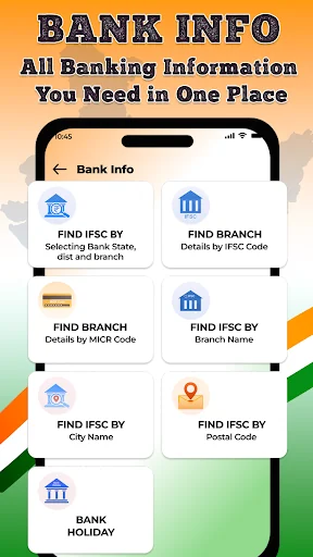 IFSC, Vehicle Info, PNR Search
