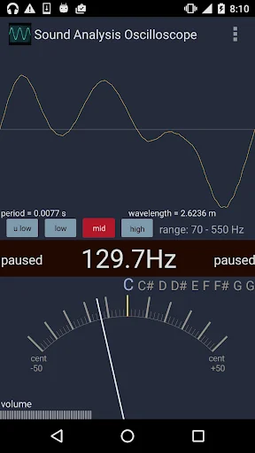 Sound Analysis Oscilloscope screenshot 3