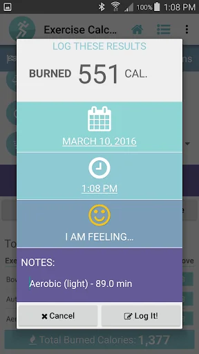 Exercise Calorie Calculator screenshot 4