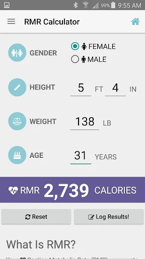 RMR Calculator & Tracker