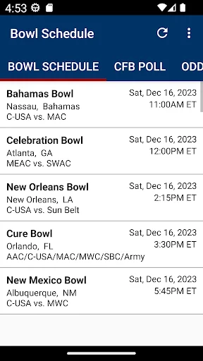 College Football Bowl Schedule screenshot 2