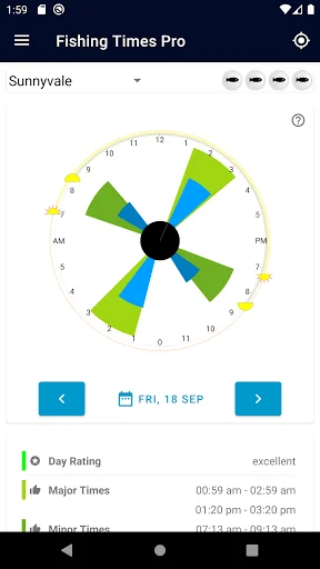 Fishing Times Pro screenshot 1