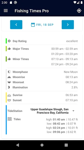 Fishing Times Pro screenshot 2
