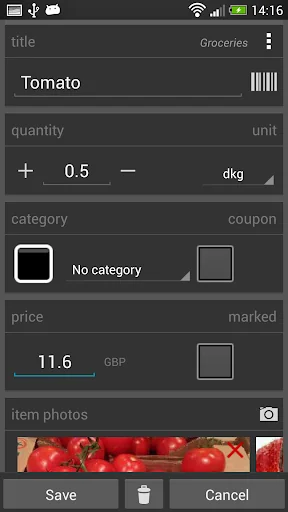 Shopping list license screenshot 3