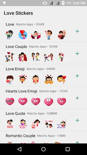 Love Stickers: Romantic Couple
