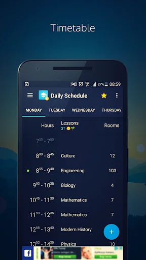 Daily Schedule - Timetable