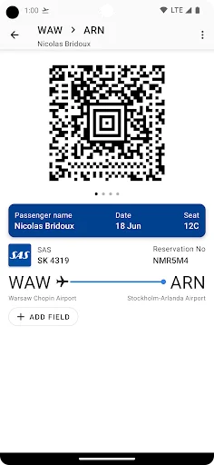 Flight Boarding Pass Wallet screenshot 2