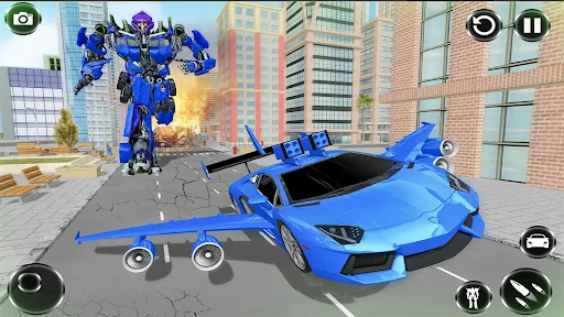 Flying Robot Car Morphing Game screenshot 2