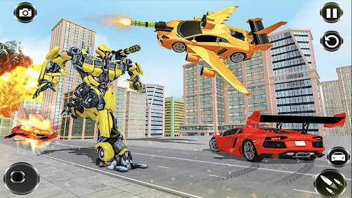 Flying Robot Car Morphing Game screenshot 4
