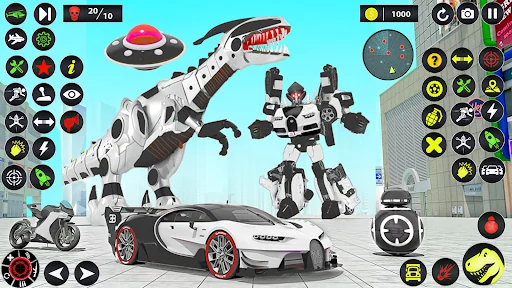 Dino Robot Car Transform Games screenshot 1