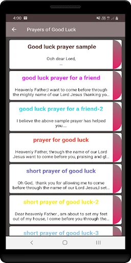 Prayers of good luck