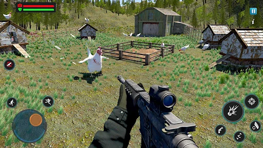 FPS Chicken Shoot Offline Game screenshot 1