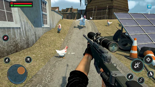FPS Chicken Shoot Offline Game screenshot 2