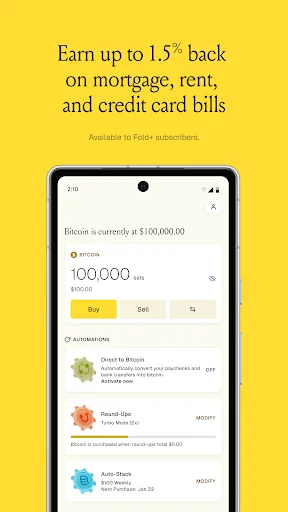 Fold: Bitcoin Personal Finance screenshot 3