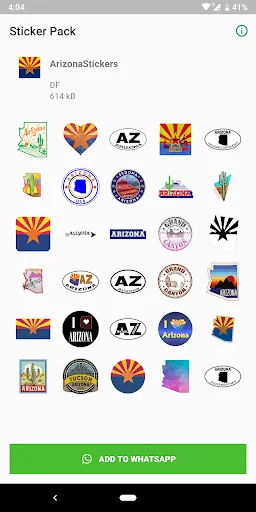 Arizona stickers for WhatsApp