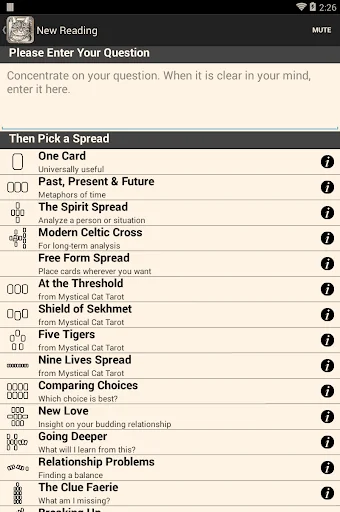 Mystical Cats Tarot screenshot 4