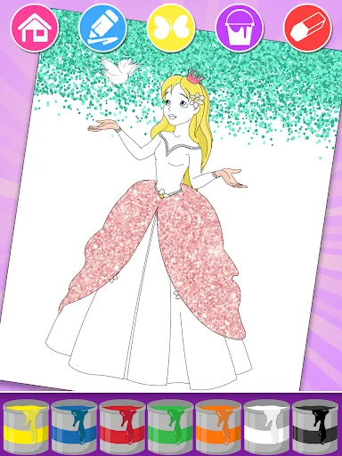 Princess Coloring Book & Games screenshot 4